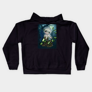 Chibi Fairy Girl with Butterflies Kids Hoodie